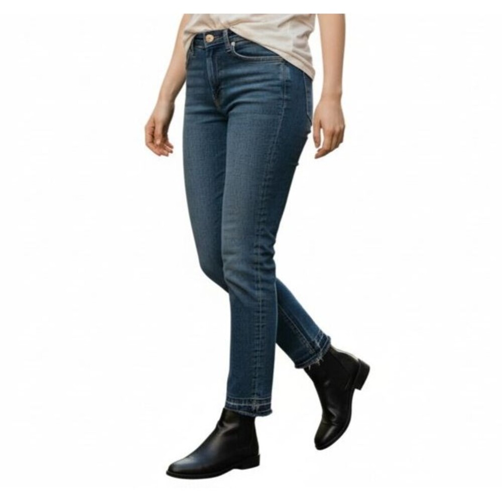 Citizens of Humanity Emerson Crop Slim Boyfriend Jeans Size 26 Released Hems USA